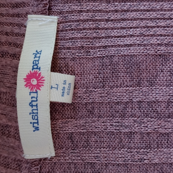 WISHFUL PARK LIGHT PINK THIN LONG SLEEVE SWEATER - Picture 2 of 6